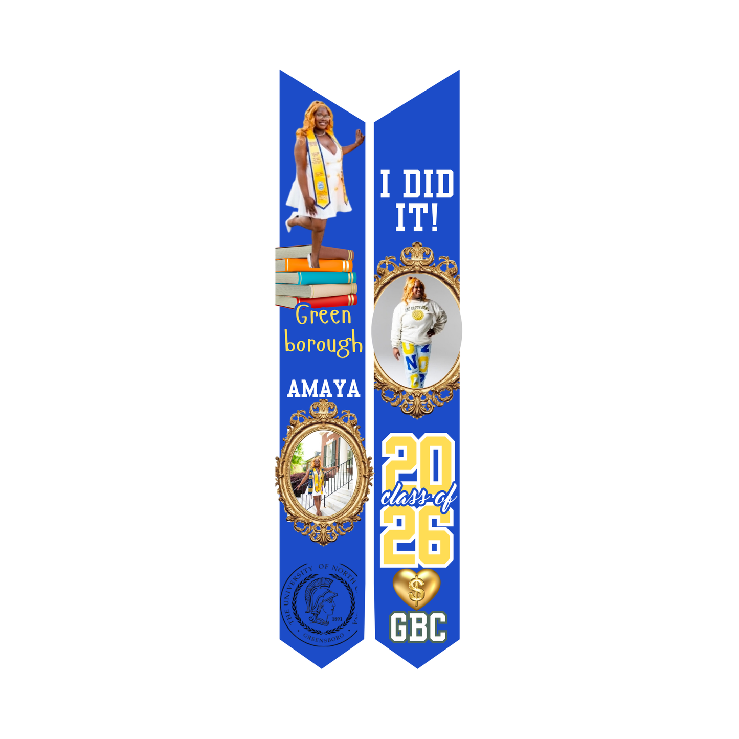 Blue Graduation Stole