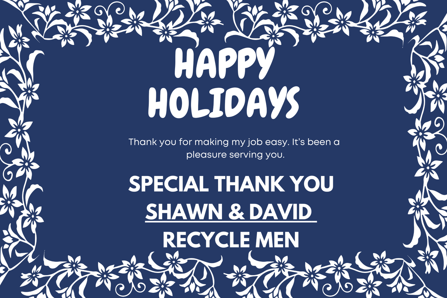 Happy Holiday Cards - blue