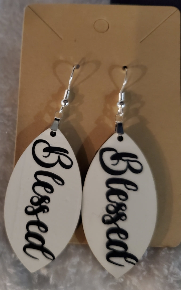 Customized Earring ( Blessed)