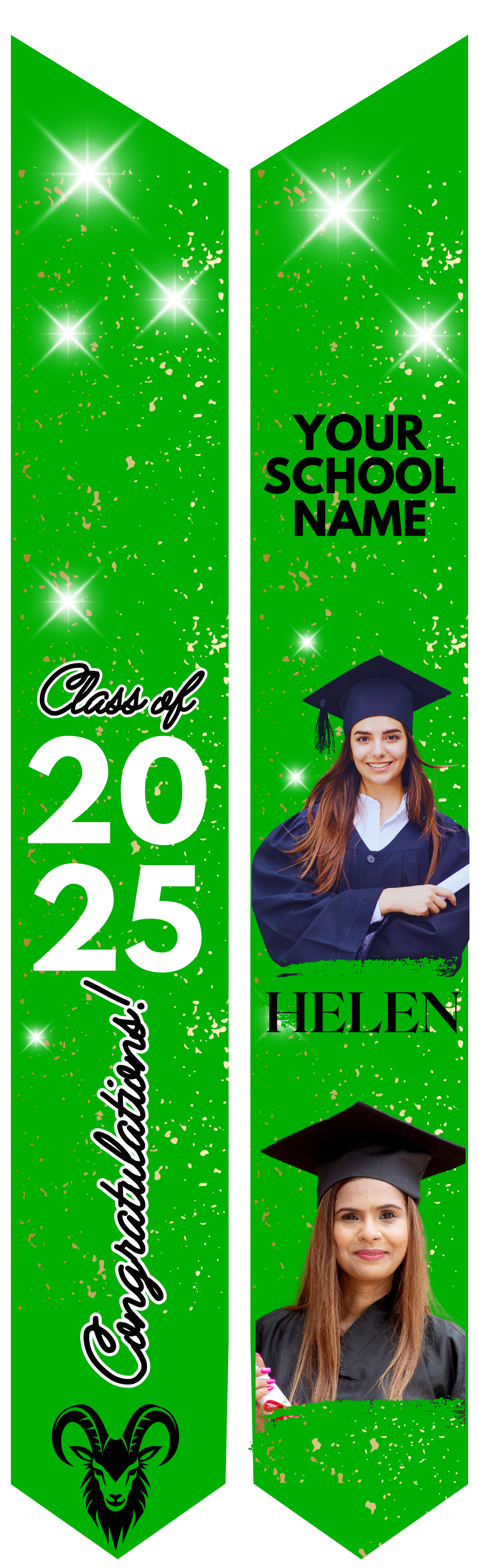 Green Graduation Stole