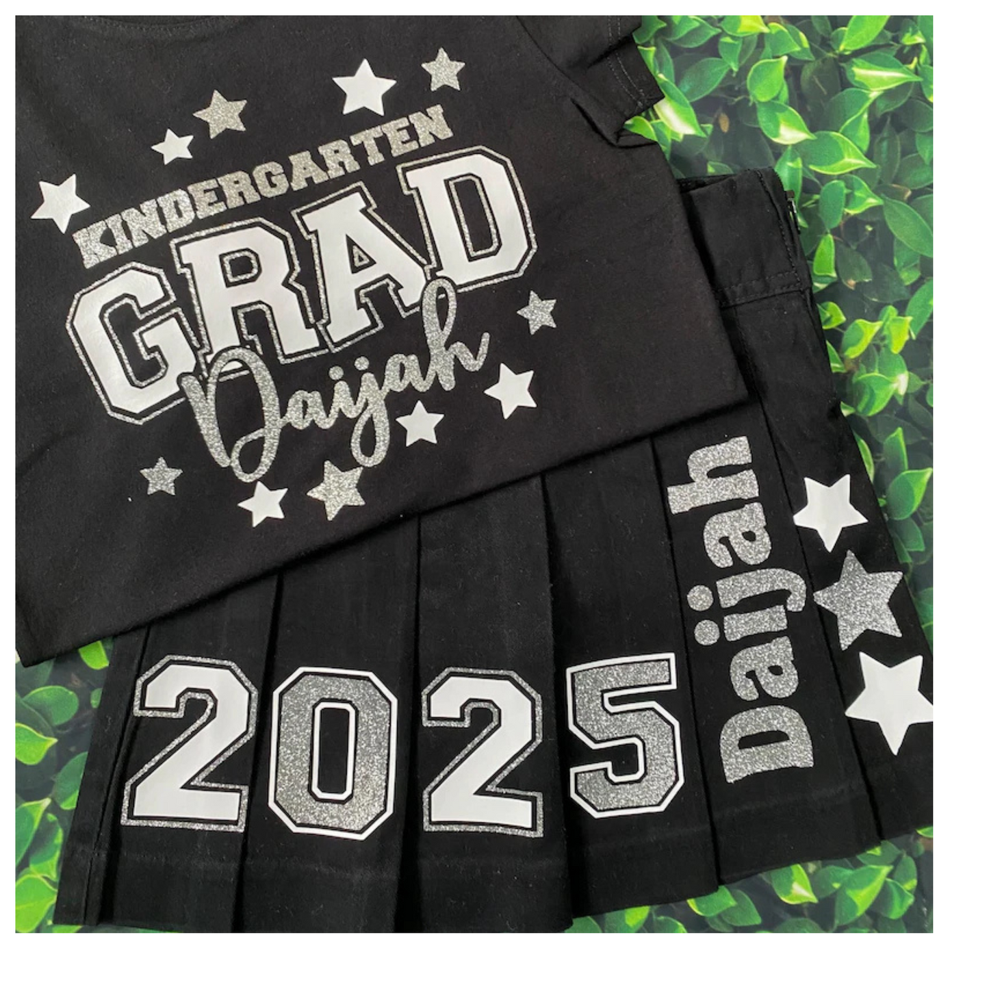 pleaded Graduation skirt set