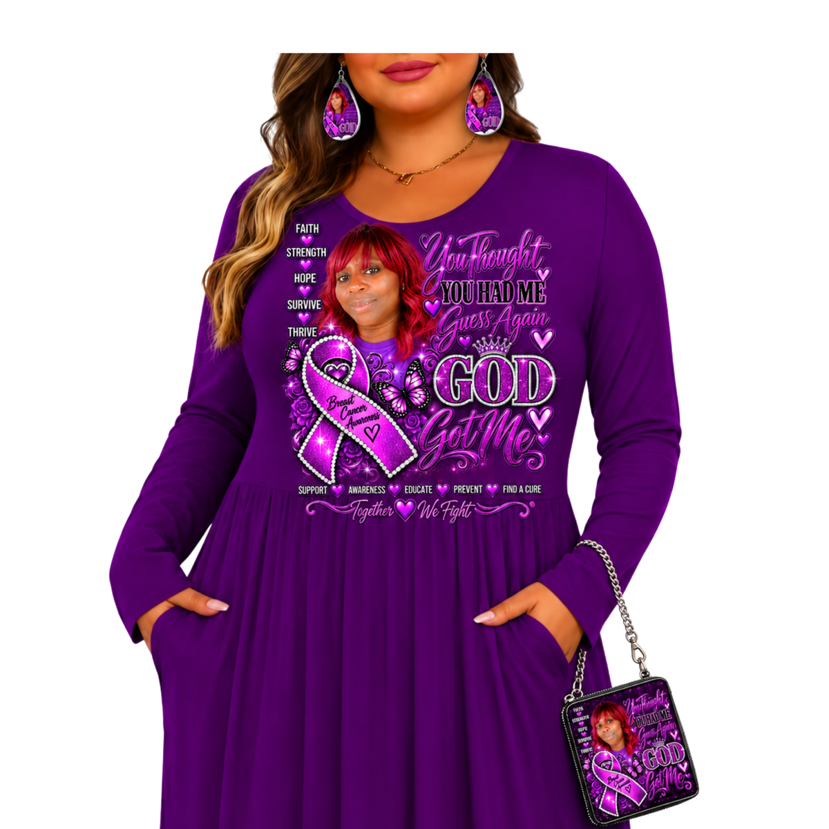 Breast Cancer Awarness (Purple Dress)
