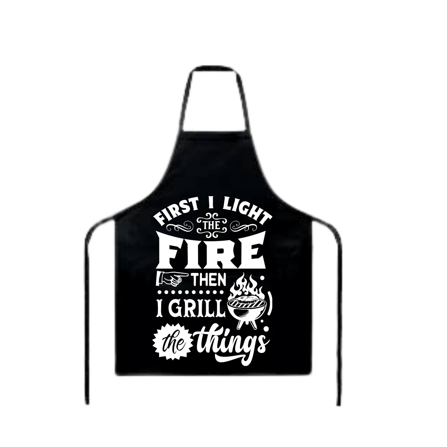 First I light the fire