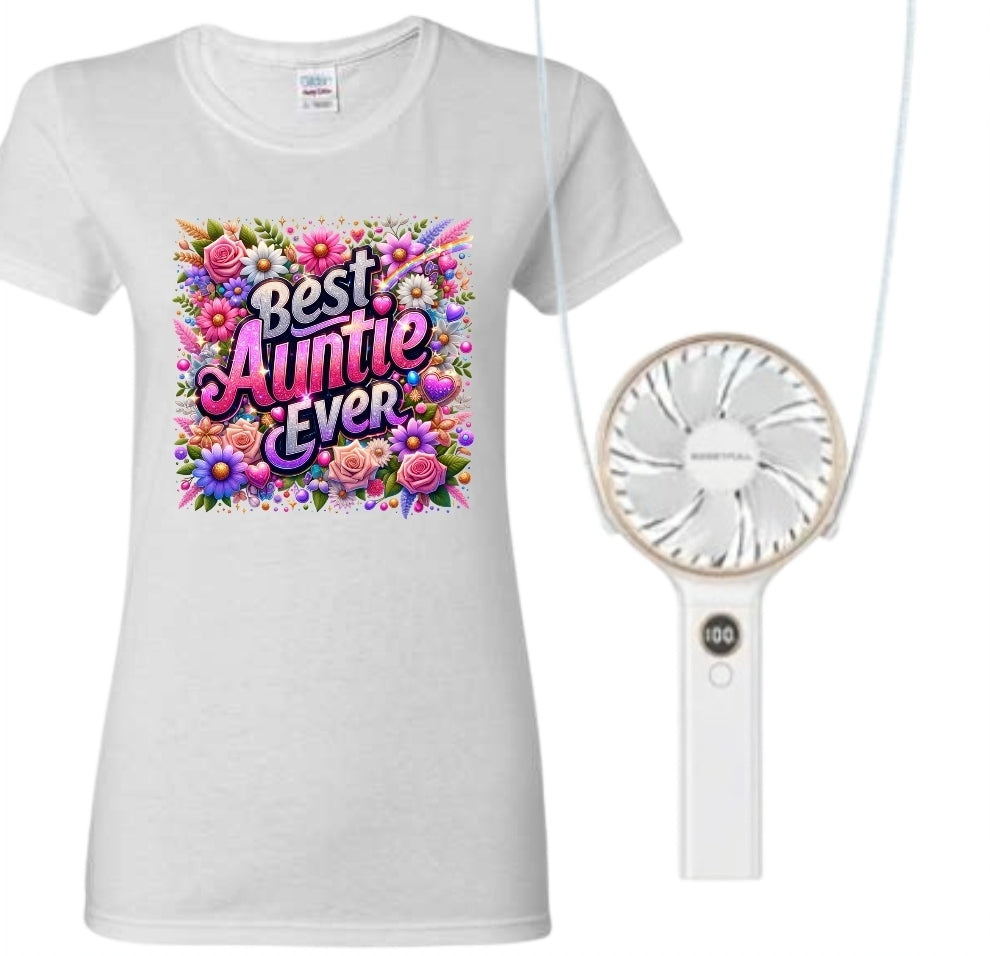 White Best Auntie Mother's Day Combo