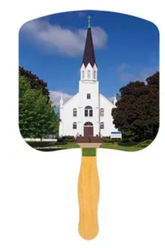Church Fan- Front only - Must order 100 fans -enter 1 for 100