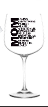 Mother's day wine glass