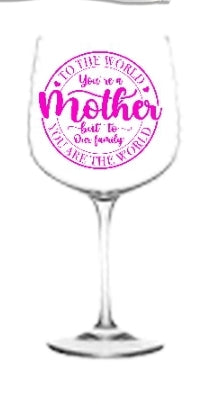 Mother's Day wine glasses