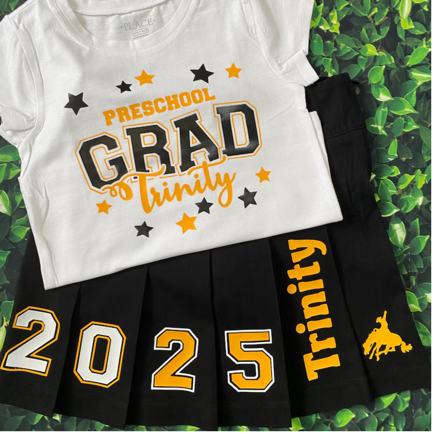 Pleaded Graduation Skirt set
