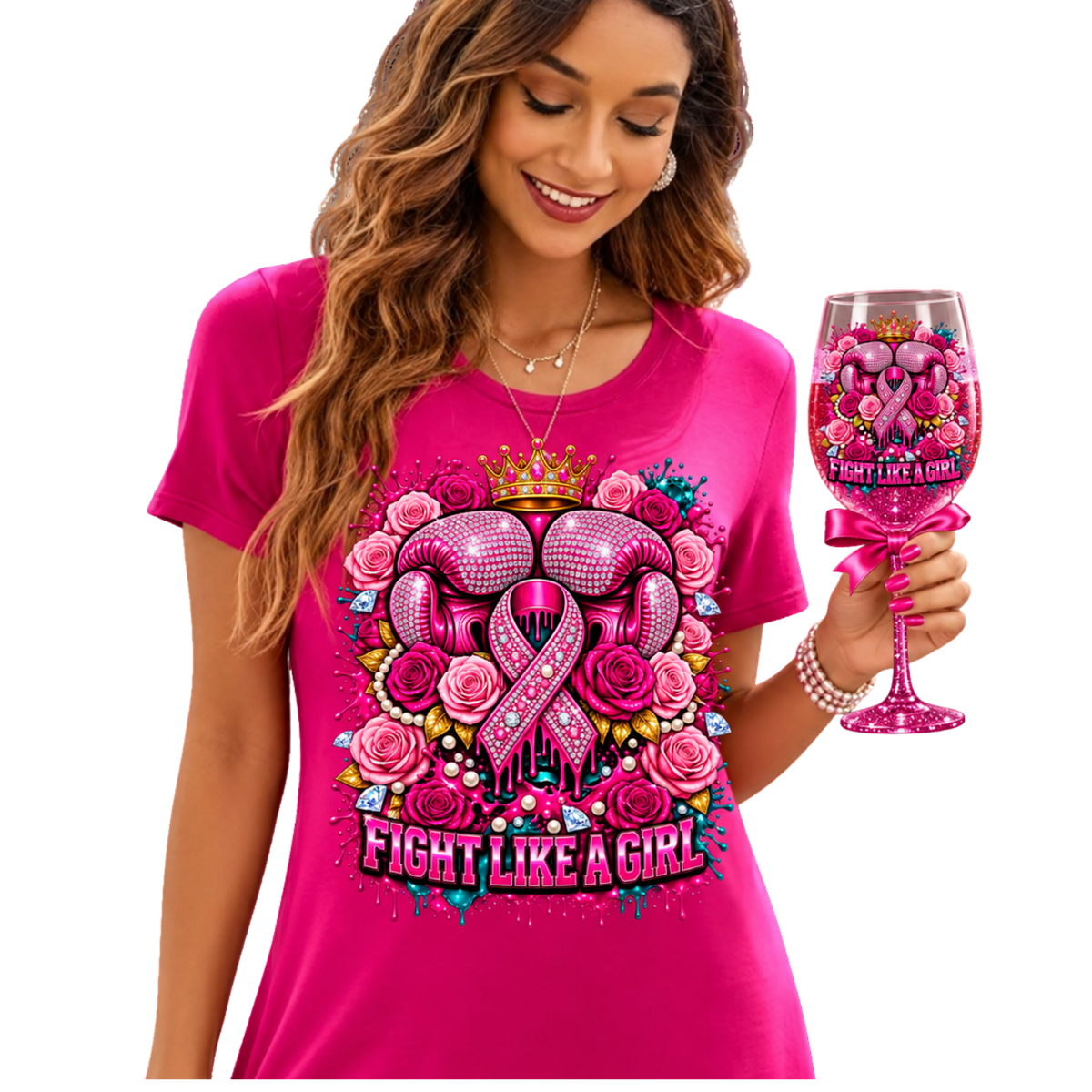 Short Sleeve Pink Dress & Wine Dress
