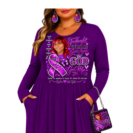 Breast Cancer Awarness (Purple Dress)
