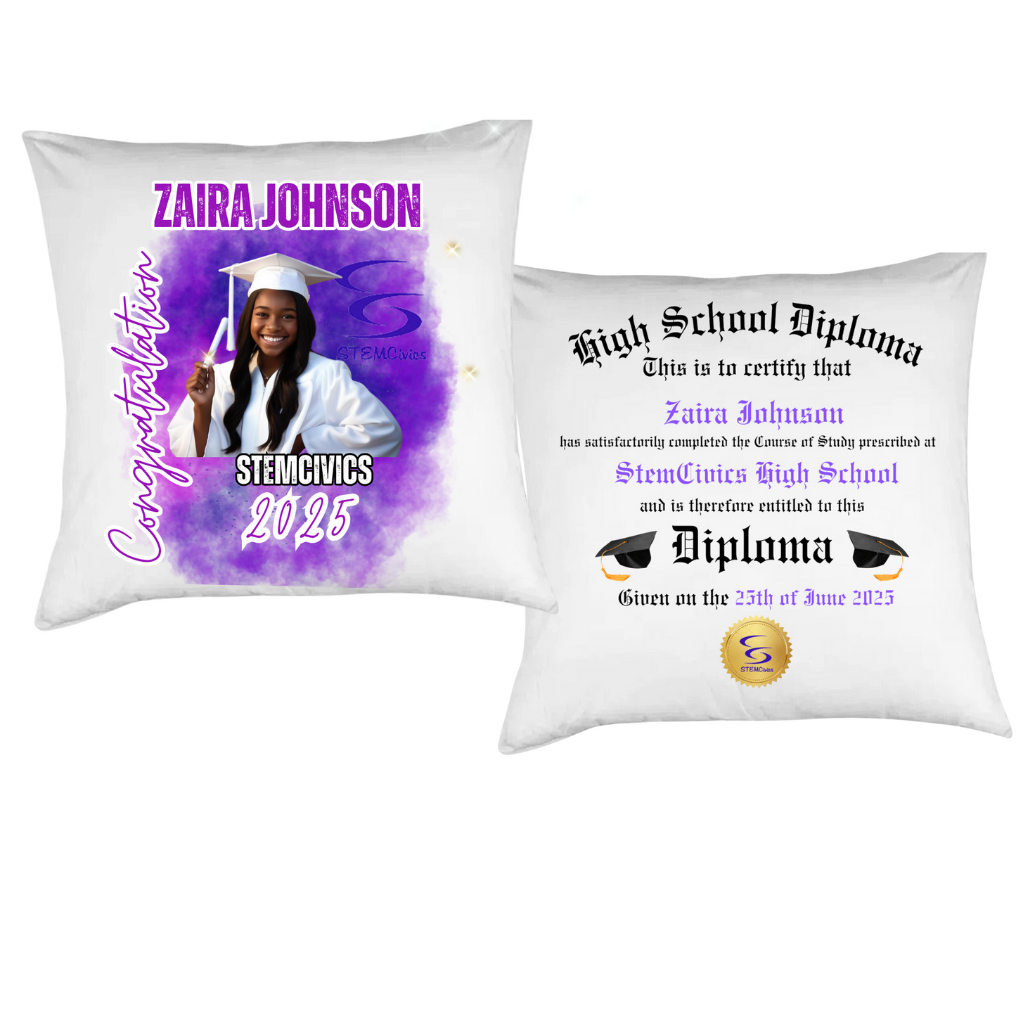 Graduation Pillow ( Double sided)