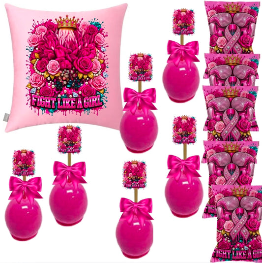 Pillow with treats( 6 Candy apples & 6 Customized Chip bag)